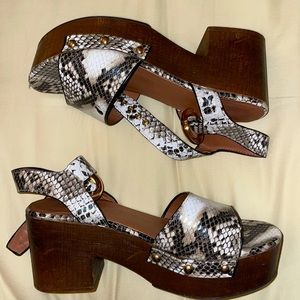 Top Shop SnakeSkin Platform Heels